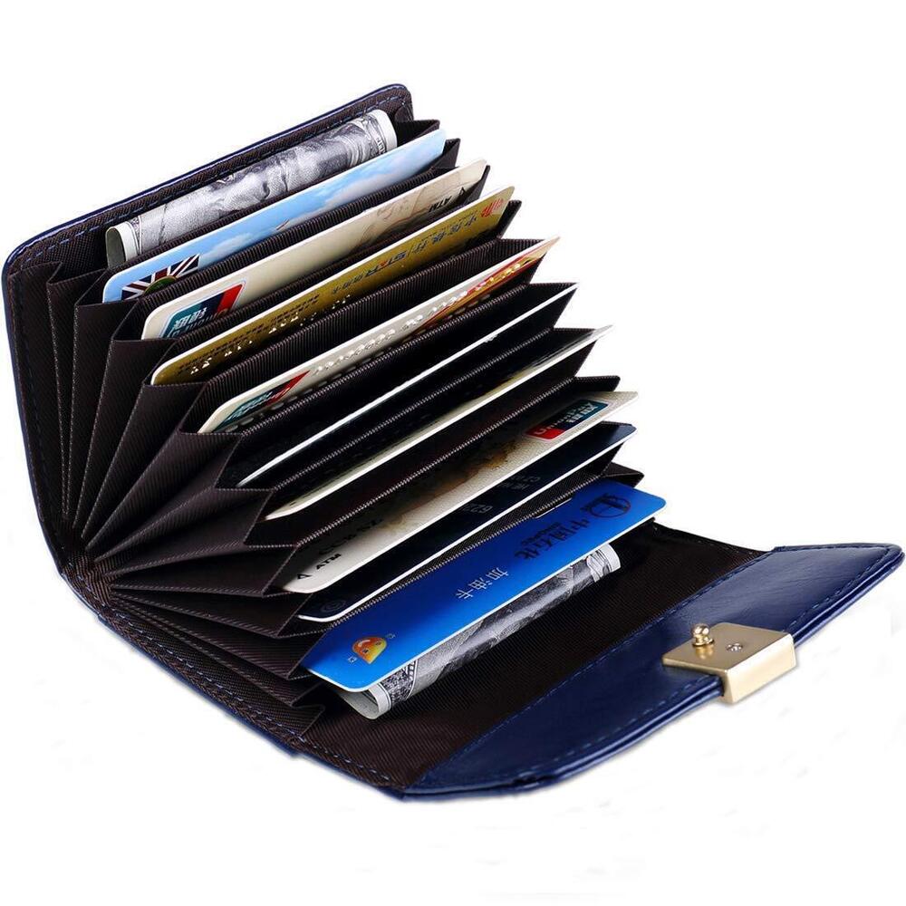 5791 Credit Card Holder Leather RFID Blocking Card Case Small Compact